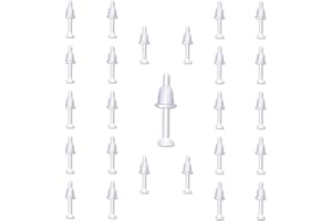Aidi 25 Pairs Plastic Earring Backs for School - Clear Earrings for Men & Women, DIY Jewelry Making