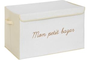 ATMOSPHERA CREATEUR D'INTERIEUR Atmosphera - Coffre de Rangement Enfant Yuma Blanc Bouclette 36x57cm