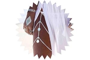 TseenYi Catena per coscia con piccoli fiori, catena per bikini, argento, a strati, stile boho, da spiaggia, per donne e ragazze, 1 Count (Pack of 1), lega, argento