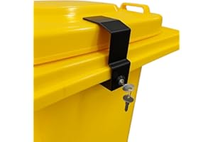 GARDIVO Metall Mülltonnenschloss Mülltonnenverriegelung für Mülltonnen und Müllcontainer verstellbarer Verschluss 80-120-240 Liter | Mülltonnenverschluss ohne Bohren | stark und robust