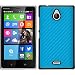 Produktbild PhoneNatic Case für Nokia X2 Hülle blau Carbonoptik Hard-case für X2 + 2 Schutzfolien