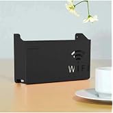 TİNEKE Black Wifi Box Wall Hangable Fuse And Modem Storage Box 25x15x6 Cm