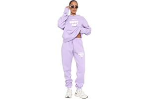 B&S trendz Kids & Womens Hooded Tracksuit 2Pcs Pull Over Hoodie Jogging Bottom, Girls Fun Text Printed Daily Wear, Fashionable Hoody Long Sleeves Best For Children/Adults, UK Size 2-13Y & S-XXL
