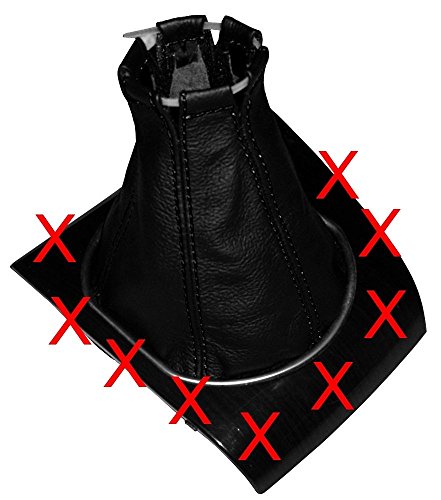 : funda para palanca de cambios 100% piel genuina negro costuras de color negro