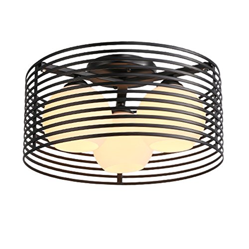 Preisvergleich Produktbild Lichtssrr Deckenleuchte rundes Bügeleisen Deckenleuchte Modernes einfaches Wohnzimmer Schlafzimmer Restaurant Aisle Deckenleuchte Glas Deckenleuchte E27 * 3 [Energieklasse A +++] ( Größe : 45CM )