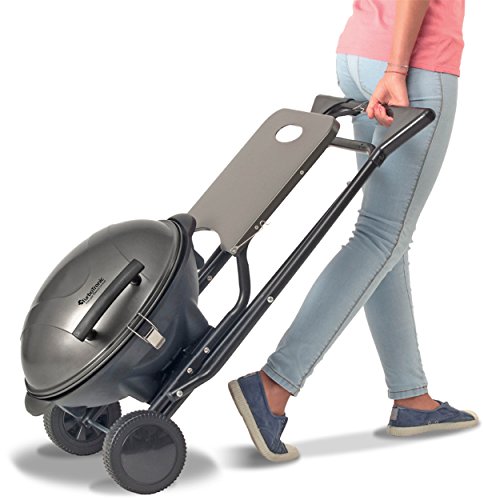 BBQ Elektro-Grill 2200 Watt mit 40 x 33 cm Grillplatte und 3 Meter Kabel, dank der Räder perfekt als Grillwagen, sicherer Stand, Kugelgrill, Tischgrill Standgrill Barbecue, Indoor & Outdoor - 5