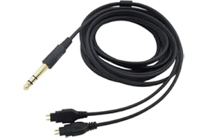 Janjunsi Cavo di Ricambio per Cuffie Compatibile Con Sennheiser HD580 HD600 HD650 HD660 Cuffie - Cavo Audio con Spina da 6.35MM da 1/4 di Inch