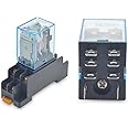 Premium and Reliable 12V DC Coil Power Relay LY2NJ DPDT 8 Pin HH62P JQX-13F With Socket Base