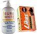 Produktbild Sure Weiß Lightening Body Lotion - 500ml + Skin Whitening Likas Soap Bar für Fading schwarz und Altersflecken, Dehnungsstreifen, Narben