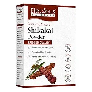 Elecious Shikakai Powder for Hair (Natural hair cleanser for luxirious and soft hairs) (200 Grams)