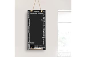CHALKBOARDS UK Lavagna da cucina in legno con fune, vassoio e gesso., Legno, Nero, 60 x 26.5 x 1 cm