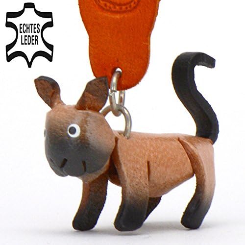 MONKIMAU Leather Keyring Cat