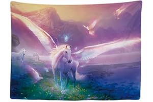 Ulticool - Appeso a Parete Decorazione - Unicorno Cavallo Ali Unicorn - 200 x 150 cm Grande Murale Manifesto - Accessori Casa Soggiorno Camera da Letto Soffitto