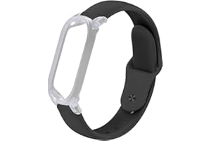 TUDIA Snap On PC Custodia per con cinturino in silicone regolabile compatibile con il registratore vocale PLAUD NotePin AI [per polsi da 14cm a 22cm] cinturino accessori cover (Nero)