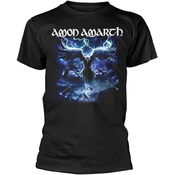 Amon Amarth T Shirt Thor Band Logo Nuevo Oficial De Los Hombres