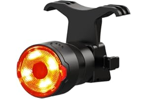 EBUYFIRE Smart LED Bike Tail Light,USB Rechargeable Brake Sensing Red Bicycle Rear Lights Taillights,IPX5 Waterproof Vibration Sensing Bike Back Lights