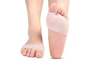 YOSOO HEALTH GEAR Cuscinetti Metatarsali Gel, Cuscinetti Metatarsali per Avampiede Traspirante Mezza Manica per Allevia il Dolore Vesciche, Calli, Piccole Cisti dei Piedi, Dita dei Martelli, Uomo e Donne(1 Paia)
