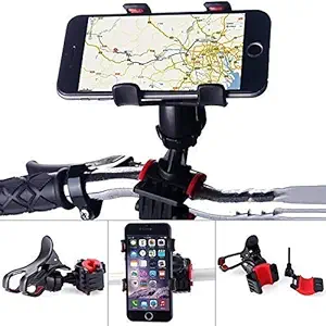 kimloo Universal Clip Mobile Phone Holder Adjustable 360 egree Bike/Bicycle Handlebar Mount & Stand.