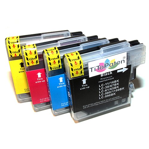 4x Brother DCP 375CW Kompatible Druckerpatronen - Cyan / Magenta / Gelb / Schwarz