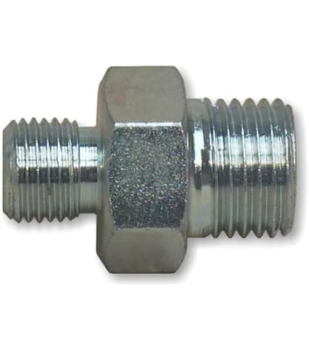 1/4 BSP Female To M10 X 1mm Male Pipe Reducer – Nickel Plated Fine Thread Fitting - View #5