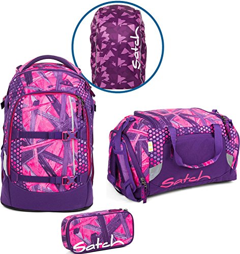 Preisvergleich Produktbild Satch Schulrucksack-Set 4-TLG Pack Candy Lazer Lila
