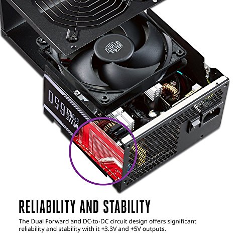 Cooler Master MPX-6501-ACAAB-EU - Fuente de alimentaci  n ATX  650W  Color Negro y Naranja