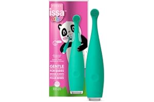 FOREO ISSA baby, spazzolino elettrico sonico in silicone ultraigienico, spazzolino per bambini 0-4 anni, testina in silicone, primo spazzolino, 480 giorni/ricarica USB, garanzia di 2 anni