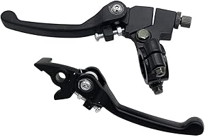 ANCLLO Black Folding Aluminum Clutch Brake Lever for 22mm Handlebar 110cc 125cc 140cc TTR 125cc SSR Xmotos Apollo 125 Pit Dirt Bike Motorcycle