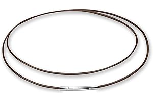 Soul-Cats Lederkette Lederhalsband Edelstahl Druckhebelverschluss schwarz braun dunkelbraun Länge 42 – 60 cm, 3 Stärken 3 4 5 mm