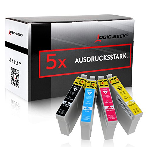 5 Logic-Seek Tintenpatronen kompatibel zu Epson 29-XL für Epson Expression Home XP-332 XP-335 XP-235 XP-432 XP-435 - T2896 / T2996 - Neuster Chip