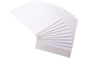 Worown - Confezione da 20 pannelli in schiuma A3 (42 cm × 29.7 cm), fogli di schiuma bianca, pannello in polistirolo da 5 mm per pittura, modellismo, poster espositivi, progetti domestici e scolastici