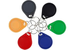 LIBO SMART HOME LIBO RFID Schlüsselanhänger NFC Smart Key Tag Karte RFID Zugangskontrolle Keyfobs 13,56MHz MF 1k IC S50 Token Schreibgeschützt (10, Gemischte Farbe)