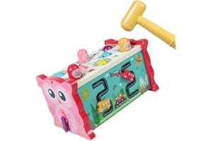 Kadii Motorikwürfel Motorikspielzeug Lernspielzeug ab 1 Jahr 8 in 1 Geschenk Kinder Baby Montesorri (Rot)