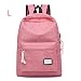 Produktbild ZZW Reise- und Freizeitrucksack, wasserdichter Segeltuch-ultraleichter Rucksack großer Kapazität Laptop mit USB-Ladeanschluss Rucksack Jugend Reiten Lernen Sport Schultasche (Color : Pink, Size : L)
