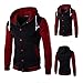 Produktbild Kapuzenpullover Herren, DAY.LIN Mantel Jacke Outwear Sweatshirt Winter Schlank Hoodie Warme Kapuze Sweatshirt (L, Rot)