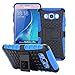 Price comparison product image ECENCE Samsung Galaxy J3 (2016) Hybrid Outdoor Case + TEMPERED GLASS Silicone Protection Pouch Bumper Anti Shock Cover 9H 0.33mm 2.5D Blue 43040309