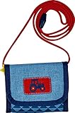Maße: 13 x 10 cm Die Spiegelburg Kleine Freunde Brustbeutel Traktor Portemonnaie Jungen Blau Rot