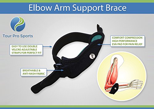2-PACK-Golfers-Elbow-and-Tennis-Elbow-Arm-Support-with-EVA-Compression-pad-for-Pain-Relief-Waterproof-Unisex-versatile-design-as-worn-by-Pro-Golfers-Medical-Grade-the-support-is-the-perfect-treatment-
