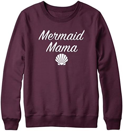 Mermaid Mama Mens Unisex Sweatshirt Sweater-Large-Maroon