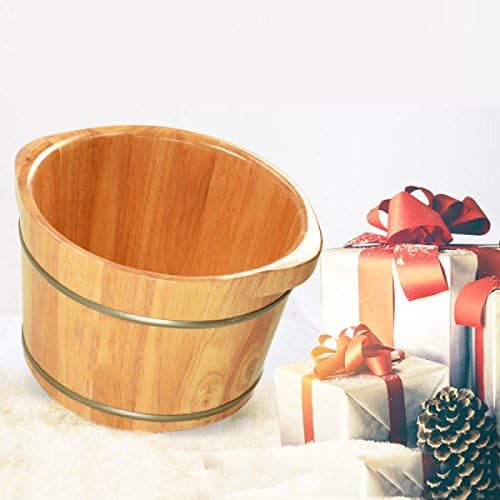 Foot Basin By FONK Wooden Bucket Foot Basin Foot Tub Tub Foot Bath Tub Foot Barrel Wood,A-36cm*26cm