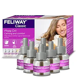 FELIWAY Classic Cat Calming Pheromone, 30 Day Refill - 6 Pack