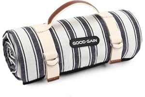 G GOOD GAIN Picnic Blanket Waterproof,Beach Blanket Portable with Carry Strap Outdoor Camping Party, Large Foldable Sand Proof Blanket for Wet Grass Hiking or Kids Playground XL Picnic Mat(Berry Blue)