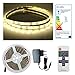 Produktbild DELLOPTOELECTRONICS Set: IP44 3528 LED Streifen WARMWEISS + Trafo + Dimmer mit Funk Fernbedienung (2 Meter)