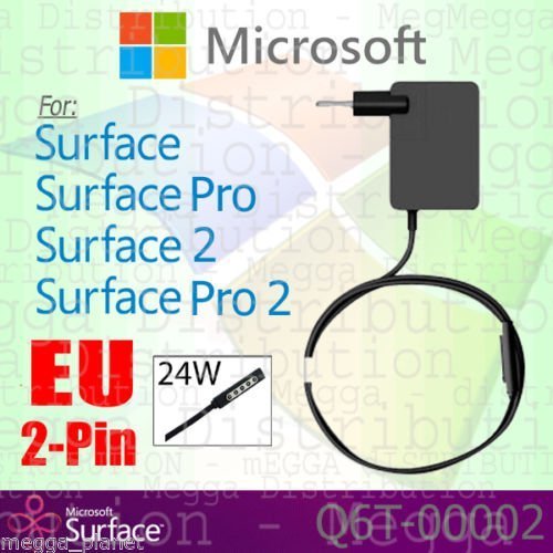 GENUINE Microsoft Surface RT / Pro / 2 EU 2 Pin-24W-Netzteil Netzteil Ladegerät Netzteil (2-polig EU-Stecker) Q6T-00002
