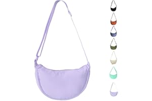 Uwiyo Crescent Bag for Women, Nylon Dumpling Bag Hobos Crossbody Bag Portable Crescent Bag Chest Bag Shoulder Bag with Adjustable Strap for Daily Use