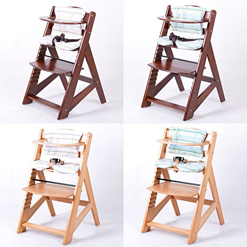 Treppenhochstuhl Babyhochstuhl Kinderhochstuhl Kindertreppenhochstuhl Babystuhl Hochstuhl – NATUR HC2533-D01 Creme - 6