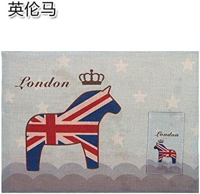 KXZDAS Calico art placemats Potholder cotton and linen placemats-hot dishes incorporating Western pad mat hot pad tray mat British horse