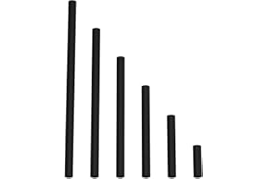 CREATIVE CABLES Tubo de extensión de metal para lámparas colgantes o de mesa - 30 cm, Negro