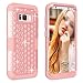 Produktbild Galaxy S8 Hülle,Galaxy S8 Case, Snewill Hybrid Heavy Duty Shockproof Diamond Studded Bling Rhinestone Case with Dual Layer [Hard PC+ Soft Silicone] Impact Protection for Samsung Galaxy S8 - Rose Gold