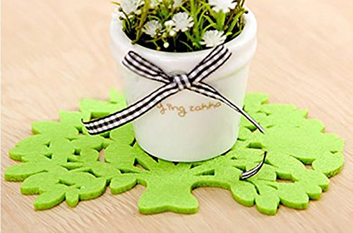 Qingsun Kreativ Untersetzer Glasuntersetzer Baumform für Bar Küche Schwarz (5 Stück) - 9